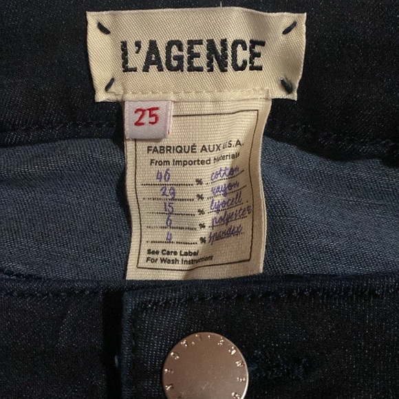 NEW L' AGENCE Marguerite High Rise Skinny Jeans Sz 25 in Eclipse (30” inseam) - Picture 7 of 8